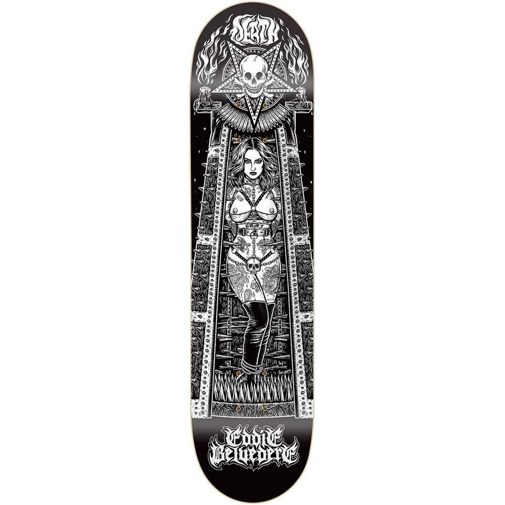 Buy Death Skateboards Eddie Belvedere Maiden Skateboard Deck 8.25" 45.00 GBP Free grip and next day delivery on decks. Mid Concave. Top ply stains vary. All decks come with free grip tape, please specify in notes if you would like it applied or not. Buy now pay later, shop the best range of skateboard products at the best price. Tuesdays Skateshop, Bolton.