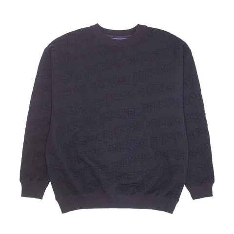 Fucking Awesome Jacquard Logo Crewneck Sweater Black XXL