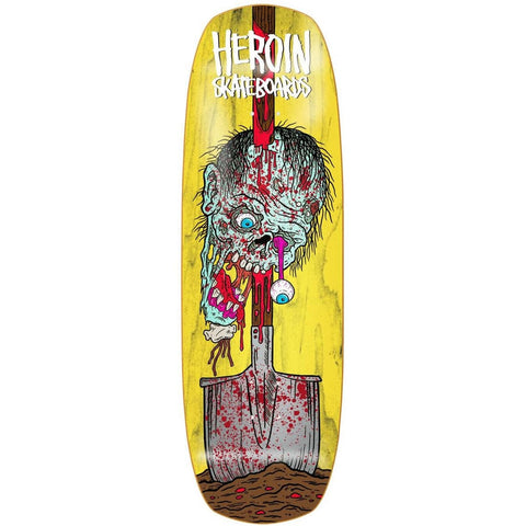 Buy Heroin Skateboards Double Shovel Skateboard Deck 9.9" Wheelbase - 14.25" All decks come with free Jessup grip, please specify in notes (at checkout) if you would like it applied or not. For further information on any of our products please feel free to message. Fast free UK Delivery, Worldwide Shipping.