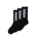 Buy Helas Socks Pack (3 Pairs) Black M - Fits Approx. UK 6 - UK 8 L - Fits Approx. UK 8.5 - UK 11 For further assistance open chat. Fast Free delivery and shipping options. Buy now Pay later with Klarna and ClearPay payment plans at checkout. Tuesdays Skateshop, Greater Manchester, Bolton, UK.