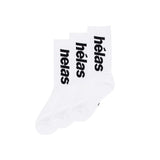 Buy Helas Socks Pack (3 Pairs) White M - Fits Approx. UK 6 - UK 8 L - Fits Approx. UK 8.5 - UK 11 For further assistance open chat. Fast Free delivery and shipping options. Buy now Pay later with Klarna and ClearPay payment plans at checkout. Tuesdays Skateshop, Greater Manchester, Bolton, UK.