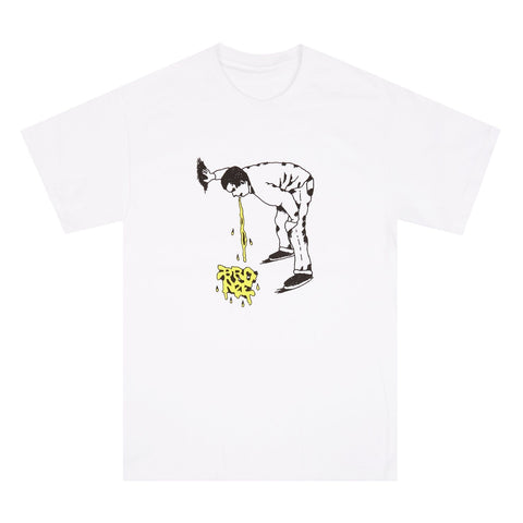 Buy Bronze 56k Puke T-Shirt in White. 100% Cotton construct. Front print detailing. Regular cut/fit. Size guide for Bronze56k. #1 Destination for Bronze in the UK at Tuesdays Skateshop, Bolton. Fast Free delivery and Multiple secure checkout options. Buy now pay later with Klarna or ClearPay.
