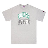 Buy Bronze 56k Varsity Arc T-Shirt in Heather Grey. 100% Cotton construct. Front print detailing. Regular cut/fit. Size guide for Bronze56k. #1 Destination for Bronze in the UK at Tuesdays Skateshop, Bolton. Fast Free delivery and Multiple secure checkout options. Buy now pay later with Klarna or ClearPay.