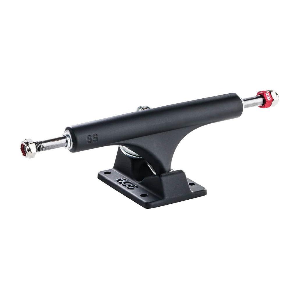 Buy Ace AF1 Matte Black Trucks (Pair) 55 8.5" hanger, suitable for decks 8.3" - 8.75" Truck height 53 MM // 14 OZ. Comes complete with axle rethreading nut. Fast Free delivery at Tuesdays Skateshop. Best selection of Skateboarding parts in the UK. Multiple secure payment methods, Buy now Pay later options with ClearPay & trusted 5 Star customer reviews.
