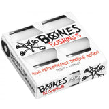 Buy Bones Hardcore High Performance Hard Bushings 96A (Full Set). Full set, incudes bushings for a set of trucks. No break in period, good to go. High rebound bushings bonded to a rigid core to keep the bushing in place. Patented technology. Fast Delivery options with secure payment options at checkout. Tuesdays is a leading retailer in Skateboarding part with expert advise available in store and online 24/7.