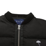Buy Helas Bomber Jacket Black. Ribbed collar, cuffs and Hem. Grey Heavy set metal zipper. Internal Pocket. Front embroidered Umbrella detail at top of pocket. Fast Free delivery and shipping options. Buy now pay later with Klarna and ClearPay payment plans at checkout. Tuesdays Skateshop, Greater Manchester, Bolton, UK. Best for Helas.