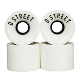 Buy D-Street Cruiser Wheels 59 MM 78A. 59 MM X 45 MM. Super soft Urethane for a smoother ride on all terrains. Compatible with all recognised skateboarding components. Centre set Hub. See more Wheels? Fast Free delivery and shipping options. Buy now pay later with Klarna & ClearPay payment plans at checkout. Tuesdays Skateshop.