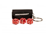 Buy Independent Truck Co. BTG Shear Roll'em Dice Set. Comes with keyring case. On the move activities. shop the best range of Skateboarding Hardware at Tuesdays Skate Shop, Bolton, UK. Fast Free delivery options, Buy now pay later & multiple secure checkout options. 5* Customer rated.