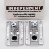 Independent Truck Co. IKP Replacement Baseplate Set Silver (Set of 2). Inverted Kingpin. Innovative Shaft Nut for a more Rigid feel. Compatible with any Indy Hanger. Pivot Cups included. Shop the best range of skateboard parts and replacements at Tuesdays Skate Shop. Buy now pay later, fast free delivery & secure trusted checkout methods.