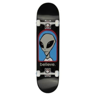 Buy Alien Workshop Believe Complete Skateboard Black 7.75" X 31.5". 7-Ply Canadian Maple Deck with Medium Concave. Ideal set up for First time or intermediate skateboarder. Best selection of Skateboard set ups in the North West at Tuesdays Skate Shop. Buyers Guide and Online chat support. Fast Free Delivery options with buy now pay Later at checkout.