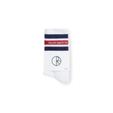 Buy Polar Skate Co. Fat Stripe Skater Socks White/Navy/Red Available in two sizes, select from options. 85% Cotton/10% Polyester/5% Spandex Art design by Pontus Alv Made in Europe Feel free to message for further information on any of our products. 10.00 GBP Fast Free delivery and shipping options. Buy now Pay later with Klarna or ClearPay at checkout. Tuesdays Skateshop, Greater Manchester. Bolton, UK.