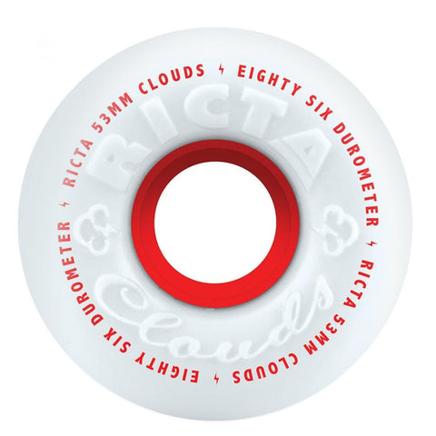 Buy Ricta Clouds Skateboard Wheels 55 MM 86 A All terrain skateboard Wheels. See more Wheels?  Fast Free delivery and shipping options. Buy now Pay later with Klarna and ClearPay payment plans at checkout. Tuesdays Skateshop. Best for Skateboarding and Skateboard Wheels. Bolton, UK.