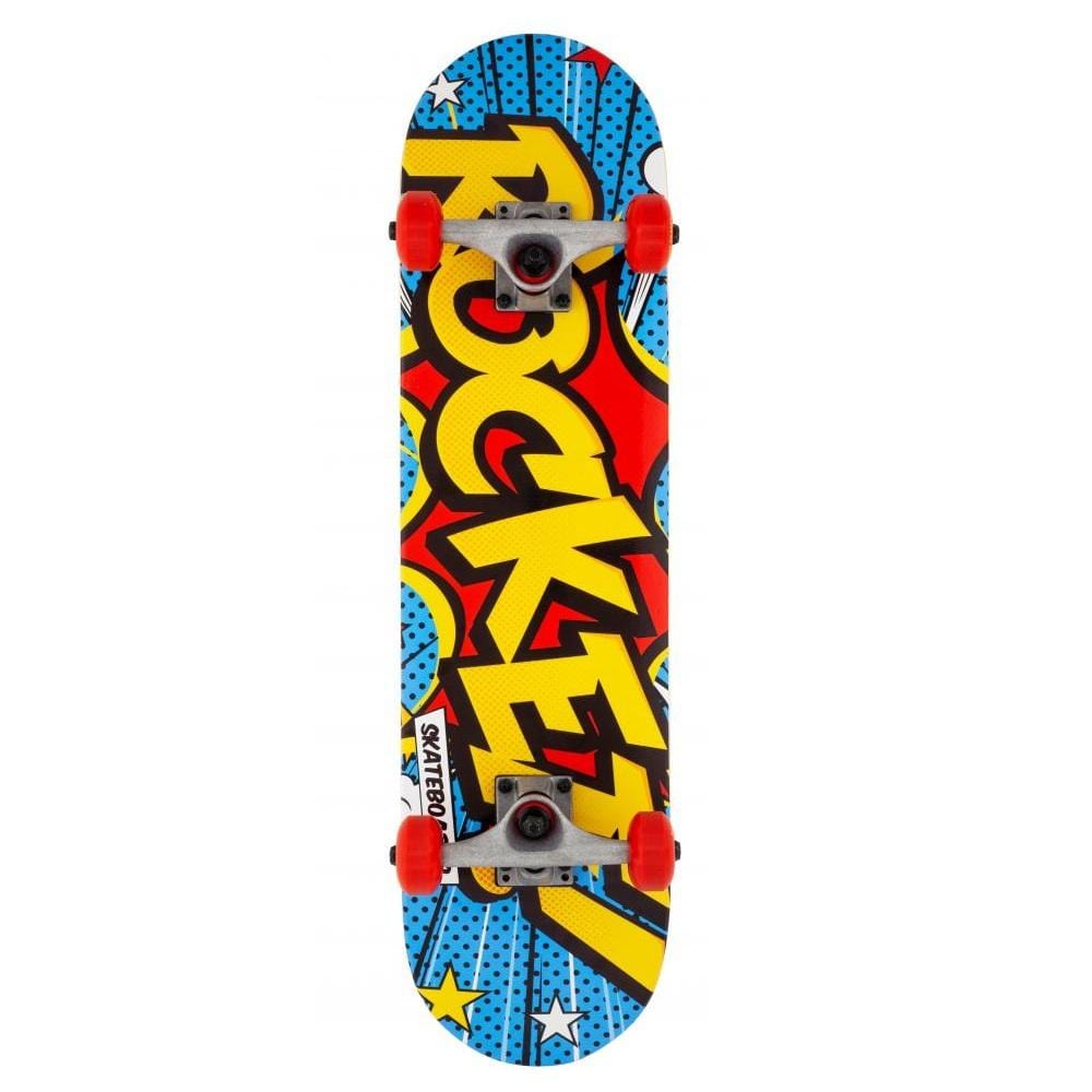 Buy Rocket 'Popart Mini' Complete Skateboard Gold 7.5" Split stain bottom ply. 7 Ply hard rock Maple construct. 5.0 Polished Raw trucks with PU cushioning riser pads. 52 MM X 32 MM 90A Wheels with Abec 5 bearings as standard. Ideal for a first time Full set up. 30.5" in length. Ideal for a beginner | First Timer | Complete Full Set Up. Buy now pay later with Klarna and ClearPay payment plans. Tuesdays Skateshop.