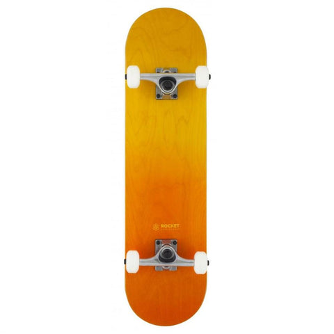 Buy Rocket 'Double Dipped' Complete Skateboard Orange 8" Split stain bottom ply. 7 Ply hard rock Maple construct. 5.0 Polished Raw trucks with PU cushioning riser pads. 52 MM X 32 MM 90A Wheels with Abec 5 bearings as standard. Ideal for a first time Full set up. 30.5" in length. Ideal for a beginner | First Timer | Complete Full Set Up. Buy now pay later with Klarna and ClearPay payment plans. Tuesdays Skateshop.
