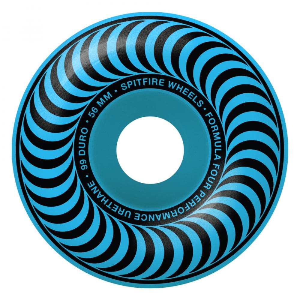 Buy Spitfire Formula Four Chroma Classics Wheels Blue 56 mm 99 DU Flat spot resistant, formulated for a harder faster ride. 99 DURO 55 mm For further information on any of our products please feel free to message. Best for Skateboarding wheels, Greater Manchester, UK. Buy now pay later Payment plans with Klarna and ClearPay. Fast Free delivery and Shipping options.