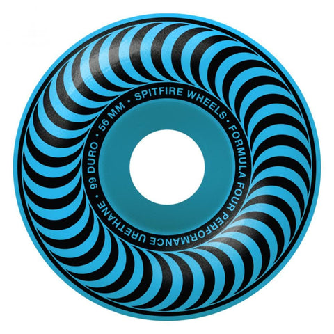 Buy Spitfire Formula Four Chroma Classics Wheels Blue 56 mm 99 DU Flat spot resistant, formulated for a harder faster ride. 99 DURO 55 mm For further information on any of our products please feel free to message. Best for Skateboarding wheels, Greater Manchester, UK. Buy now pay later Payment plans with Klarna and ClearPay. Fast Free delivery and Shipping options.