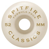 Buy Spitfire Formula Four Classics Wheels Natural 52 mm 101 DU Flat spot resistant, formulated for a harder faster ride. 99 DURO 52 mm For further information on any of our products please feel free to message. Best for Skateboarding wheels, Greater Manchester, UK. Buy now pay later Payment plans with Klarna and ClearPay. Fast Free delivery and Shipping options.