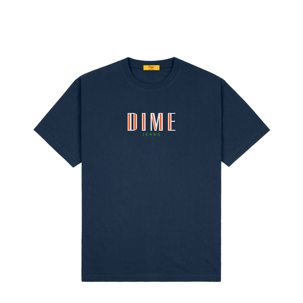 Buy Dime MTL Jeans T-Shirt Navy. Front embroidered detailing. 6.5 oz 100% mid weight cotton construct. Shop the biggest and best range of Dime MTL at Tuesdays Skate shop. Fast free delivery with next day options, Buy now pay later with Klarna or ClearPay. Multiple secure payment options and 5 star customer reviews.