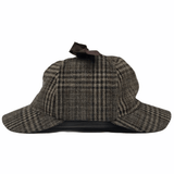 Buy Tuesdays Exploration Deer Stalker Hat Tweed. Soft 6 Panel construct, Silky Nylon lining. Approx fit 54-55 CM with slight flex. Top bow ear flap fastening. Contrast white stitch, Tuesdays Classic script embroidery. Fast Free UK and Europe Delivery/Shipping options. Buy Now pay Later with Klaran or Clearpay | Tuesdays Skate Shop | Bolton Greater Manchester United Kingdom.