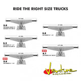 Buy Venture Polished V Hollow Low Trucks 5.25" (PAIR) Hollow Kingpin & Axle, Total weight per Truck - 323g 5.25" fits decks 7.8" - 8.2" Raw //&nbsp;Low Trucks sold as a pair For further information on any of our products please feel free to message. Fast Free UK Delivery Skateboarding at Tuesdays Skate Shop | Greater Manchester.