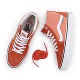 Buy Vans Skate Sk8-Hi Pro Shoes Burnt Ochre VN0A5FCCGWP1 Light weight durable Hi-Top construct Suede reinforced Double stitched toe Box w/ Canvas padded upper for that added snug comfort. Heel cushioned insole for reduced landing impact on the new improved UltracushHD insert insole. Shop the best range of Vans Skateboarding trainers in the U.K. at Tuesdays Skate Shop, located in Bolton Town Centre. Buy now pay later options with Klarna & ClearPay. Fast Free Delivery options. 80.00 GBP