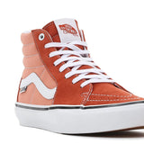 Buy Vans Skate Sk8-Hi Pro Shoes Burnt Ochre VN0A5FCCGWP1 Light weight durable Hi-Top construct Suede reinforced Double stitched toe Box w/ Canvas padded upper for that added snug comfort. Heel cushioned insole for reduced landing impact on the new improved UltracushHD insert insole. Shop the best range of Vans Skateboarding trainers in the U.K. at Tuesdays Skate Shop, located in Bolton Town Centre. Buy now pay later options with Klarna & ClearPay. Fast Free Delivery options. 80.00 GBP