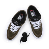 Buy Vans Skate Half Cab Dark Olive VN0AFCDDOL1. Remodelled for a longer lasting wear. Classic Silhouette constructed with heavy Suede panelling. New checkerboard tab detail. Red Vans Skateboarding Heel Tab. Fast Free UK delivery options. Best for Vans Skateboarding at Tuesdays. Buy now pay later with Klarna & ClearPay. Bolton, Greater Manchester. UK.