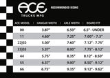 Buy Ace Classic Trucks (Pair) 8.5" 55 hanger, suitable for decks 8.5" - 9.12" Truck height 52 MM Fast Free delivery at Tuesdays Skateshop. Best selection of Skateboarding parts in the UK. Multiple secure payment methods, Buy now Pay later options with ClearPay & trusted 5 Star customer reviews.