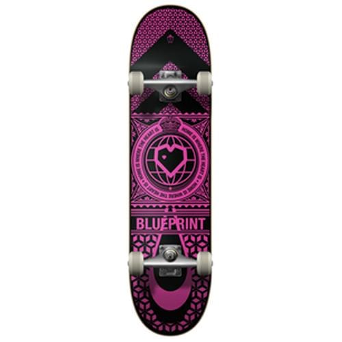 Buy Blueprint Skateboards Home Heart Complete Skateboard Black/Pink 7.75" Ideal for a beginner. Raw 5.25" trucks. Abec rated bearings. 52 MM 99 A wheels. Tuesdays Skate Shop is a leading distributor in skateboarding equipment and beginner skateboards. Multiple secure checkout options and buy now pay later with ClearPay.
