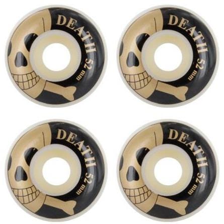 Buy Death Skateboards Skull Wheels. 52 MM 100 DU. Round. You get 4. Flat spot resistant. Tried and Tested by PROFFESIONALS. For further information please feel free to message via the on platform chat option. We only stock the best. See more Wheels? Fast Free UK/EU Delivery Options, Worldwide Shipping. Tuesdays Skate Shop Bolton UK.