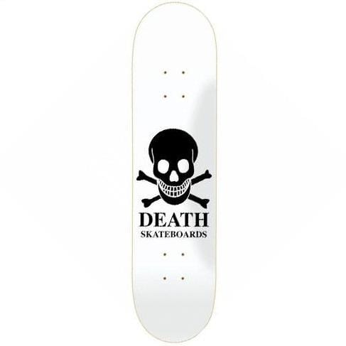 Buy Death Skateboards OG Skull White Skateboard Deck 8.25" Mid Concave. Top ply stains vary. All decks come with free Jessup grip tape, please specify in notes if you would like it applied or not. See more Decks? Fast Free UK & Europe Delivery options, Worldwide Shipping. #1 UK Stockist.