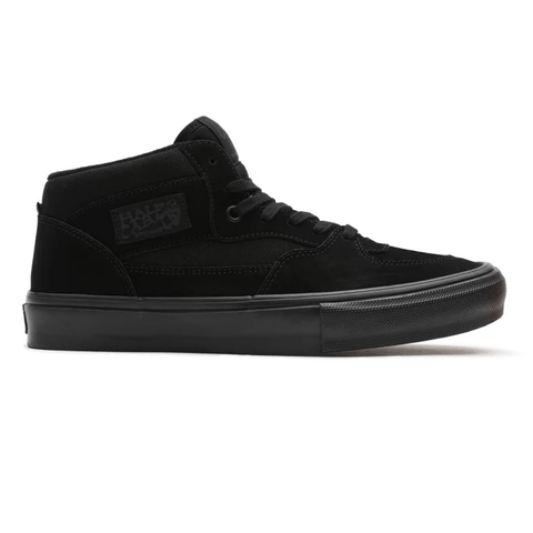 Buy Vans Skate Half Cab Black/Black. Remodelled for a longer lasting wear. Classic Silhouette constructed with heavy Suede panelling. New checkerboard tab detail. Red Vans Skateboarding Heel Tab. Fast Free UK delivery options. Best for Vans Skateboarding at Tuesdays. Buy now pay later with Klarna & ClearPay. Bolton, Greater Manchester. UK.