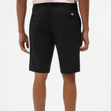 Buy Dickies Slim Fit Work Shorts Black. Flat back pockets with side slit pockets. Classic woven tab detail on back. 8.5 oz. weight construct. Belt loops. See more Shorts? Fast Free delivery at Tuesdays Skateshop. 5 Star customer reviews, multiple secure checkout & buy now pay later options with Klarna or ClearPay.