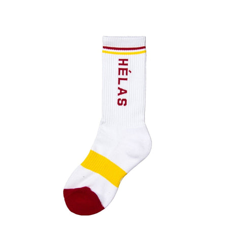 Buy Helas Sox Socks White. Size M - UK 7- UK 9 Ribbed socks with contrast heel & toe. Shop the best range of Helas in the UK at Tuesdays Skate Shop, fast free delivery, buy now pay later and multiple secure payment methods.
