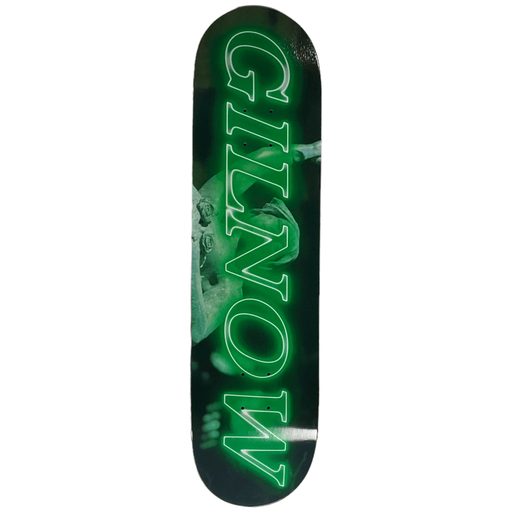 Buy Gilnow Traders 'All Hours' Skateboard Deck 8.5" X 31.875" Deep Concave/Steep. Wheelbase : 14" Pressed and Printed in Germany by Quarter Dist. Free griptape, Free next day delivery and buy now pay later options at checkout. Best selection of Skateboards in Bolton at Tuesdays Skateshop. Neon Statue Graphic.