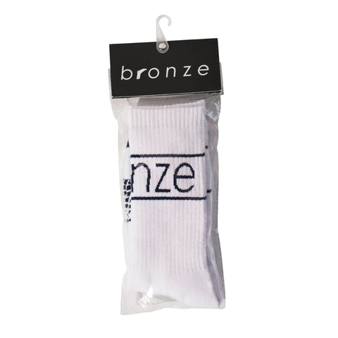 Buy Bronze 56k B Logo Crew Socks White. Cotton construct sport socks. #1 UK Destination for Bronze 56k, Skateboarding & Streetwear at Tuesdays Skateshop, Bolton. Fast Free delivery and multiple secure payment options at checkout. Buy now pay later with Klarna or ClearPay.