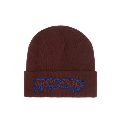 Buy Fucking Awesome Running Logo Cuff Beanie Brown. 100% Acrylic construct. FA Applique front detail. OSFA. For further information on any of our products please feel free to message. See more Fucking Awesome? Buy now pay later with ClearPay and Klarna payment plans. Fast Free Delivery and Shipping. Tuesdays Skateshop | Greater Manchester, Bolton, UK.