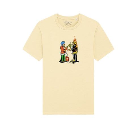 Buy Clown Skateboards Pleased To Meet You T-Shirt Butter. 180 gsm. Vegan friendly 100% Cotton ring-spun construct. Shop the best range of skateboarding tees at Tuesdays Skate Shop. Buy now pay later options with free next day delivery. 