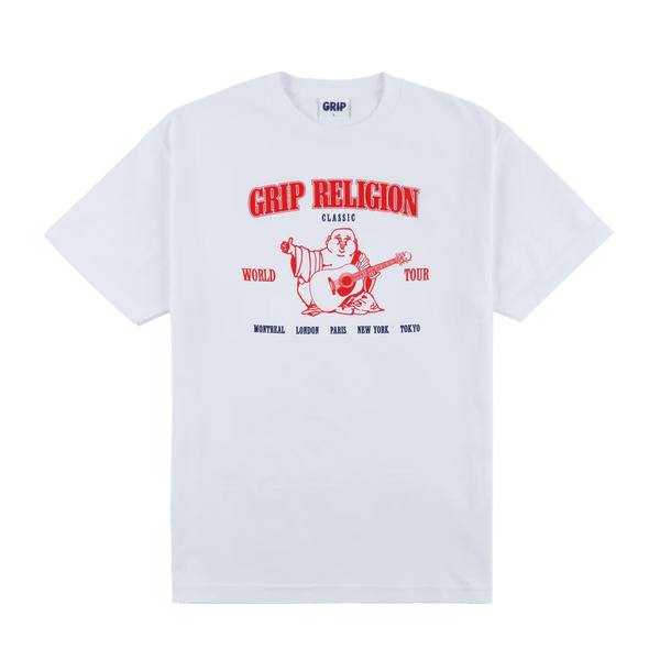 Classic Grip Religion T-Shirt White | Tuesdays Skate Shop
