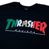Buy Thrasher Magazine Mexico T-Shirt Black. 100% cotton construct regular fitting tee. Front print detailing. For further information please feel free to message. Fast Free Delivery and Shipping options, Worldwide Shipping. Buy now pay later with Klarna and ClearPay payment plans at checkout. Tuesdays Skateshop, Greater Manchester, Bolton, UK. Best for Skateboarding.