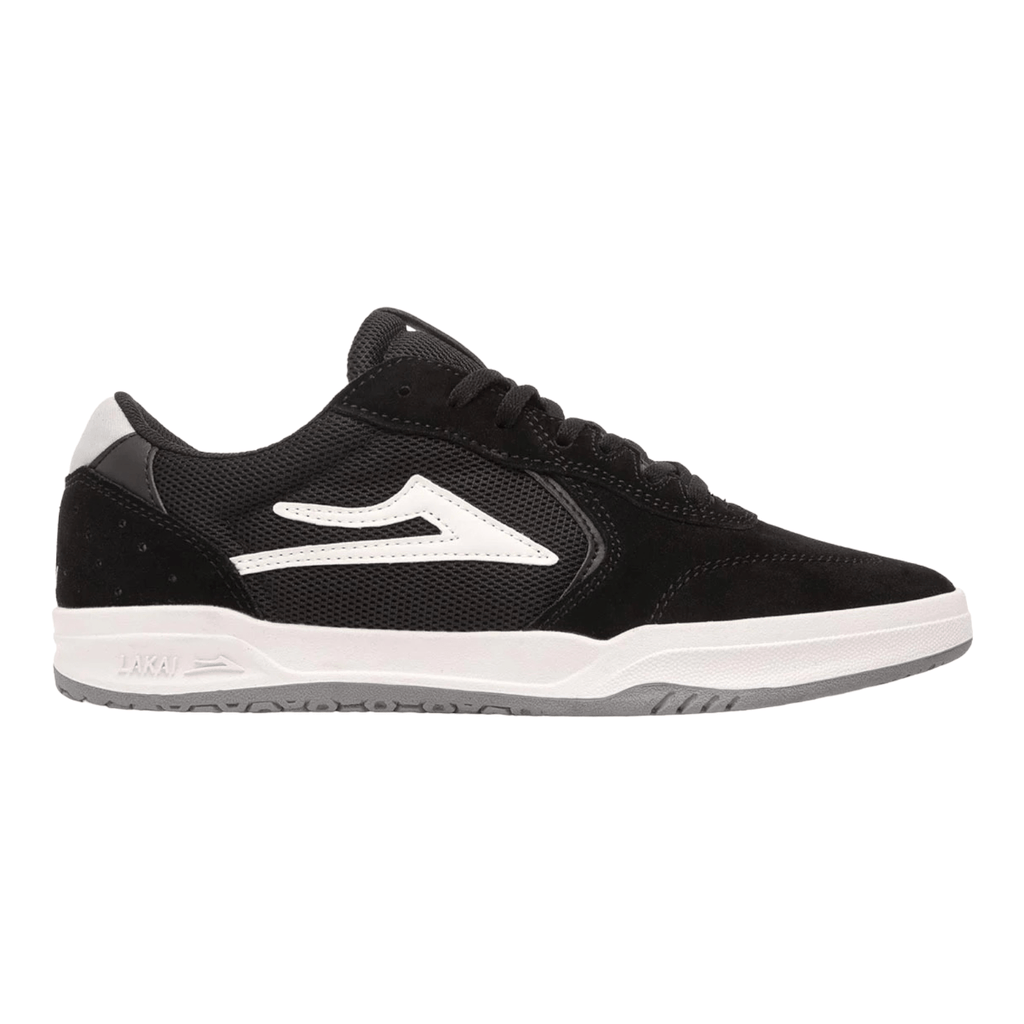 Buy Lakai Atlantic Suede Skateboarding Shoes Black/Light Grey/White. Vincent Alverez silhouette. Double stitched highly durable suede toe box. Cup sole. Meshed uppers and tongue. Shop the best range of Skateboarding Products and streetwear at Tuesdays Skate Shop, Bolton UK. Fast Free UK delivery with buy now pay later options at checkout. Rated 5 Star on trustpilot.