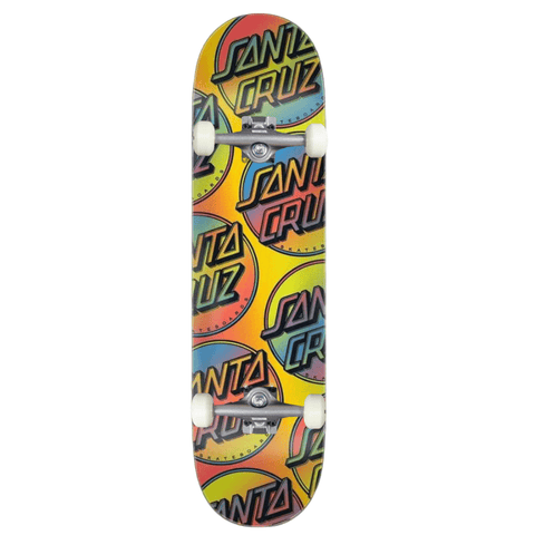 Buy Santa Cruz Contra Allover Print Complete Skateboard 8.25" (Hanger trucks) 52 MM 99 DU Wheels Abec 5 Bearings. Ideal for a first timer or the more intermediate skateboarding. Ideal for a first timer or the more intermediate skateboarding. #1 for getting rolling in the UK. Buy now pay later with Klarna & Clearpay. Fast Free Delivery/Shipping options. Tuesdays Skateshop | Bolton Greater Manchester | UK.
