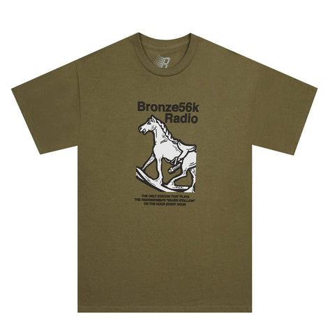 Buy Bronze 56k Silver Station T-Shirt Military Green. 100% Cotton construct. Front print detailing. Regular cut/fit. Size guide for Bronze56k. #1 Destination for Bronze in the UK at Tuesdays Skateshop, Bolton. Fast Free delivery and Multiple secure checkout options. Buy now pay later with Klarna or ClearPay.