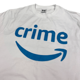 Buy Amazon Crime Prime T-Shirt in White. Heavy set regular cut Russell T-Shirt. High Quality one colour screen print front central. Pre- Shrunk, Wash at 30. Fast free delivery options, Buy now pay later & multiple secure payment methods at checkout. Sign up for 10% off.