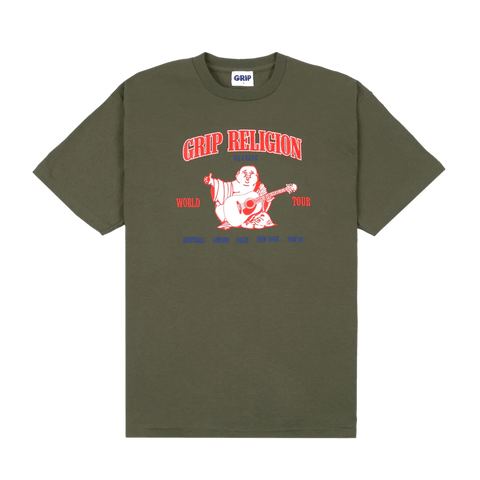 Classic Grip Religion T-Shirt Army Green