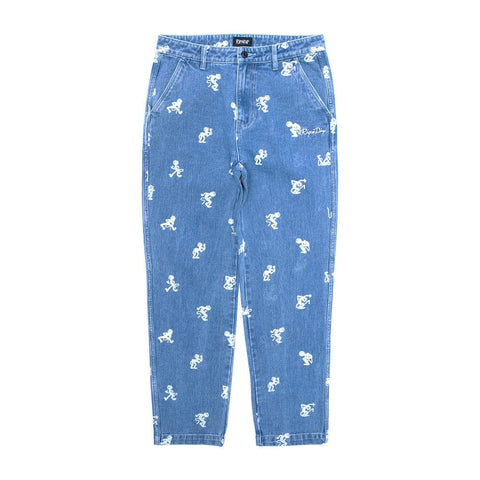 Buy Rip N Dip Dance Party Denim Pants Jeans (Medium Wash) Patch detailing down legs. Regular fitting. Slit side pockets. Leather patch detail on back.  Fast Free U.K delivery with Buy now Pay later options with ClearPay, Klarna & Pollen Pay. Shop the best range of RIPNDIP in the U.K at Tuesdays Skate Shop. Bolton, UK.