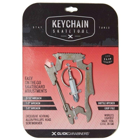 Buy Sk8ology Carabiner Key Chain Skateboard Tool Silver. Easy on the go tool with all aspects covered. 9/16" Wrench 1/2" Wrench 3/8" Wrench Allen & Phillips attachment. Bottle opener. Grip File. Fast Free UK Delivery options with buy now Pay later with ClearPay. Tuesdays Skate shop best for hardware in the North West.