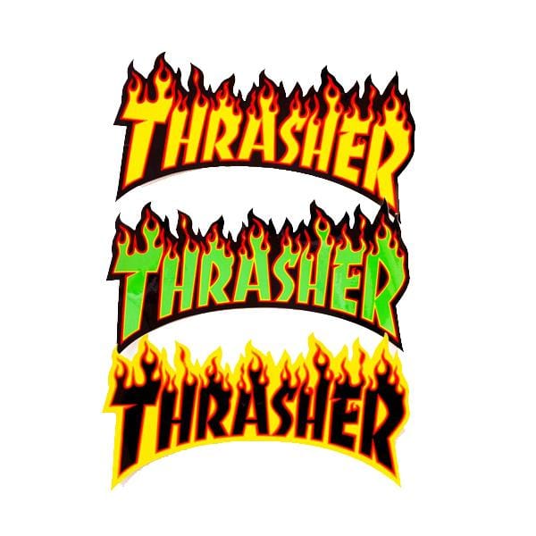 Buy Thrasher Magazine Flame Logo Sticker Pack (Medium) See more Stickers? Shop the best skateboarding stickers & hardware in the U.K? Tuesdays Skateshop has fast free delivery options now and Buy now pay later at checkout.