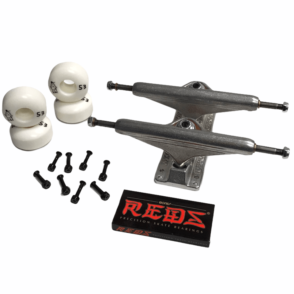 Buy Get rolling with everything you need but the Deck Independent Stage 11 Undercarriage Complete Kit (139 MM). Suitable for decks 7.75" - 8.125" Independent Stage 11 Raw trucks 139 MM. Shop Brand 53 MM Wheels 99 DU. Bones Reds Bearings. Allen head Bolts. Fast Free next day delivery and shipping options. Buy now Pay later with Klarna and ClearPay at checkout, Payment plans. Tuesdays Bolton, UK.