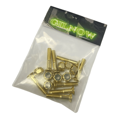 Buy Gilnow Traders Swiss Bolts in Gold. 1" Hardware. Allen Fastening. Fest Free Delivery options with buy now Pay later at checkout. Best for skateboarding parts at Tuesdays Skate Shop, Bolton. UK.